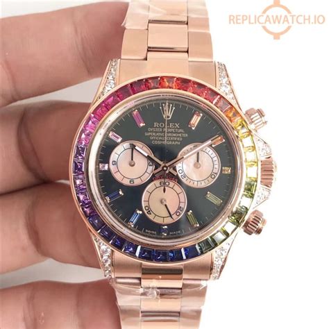 rolex rainbow daytona replica|rolex daytona rainbow for sale.